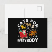 Cats for all Merry Christmas Cat Christmas ポストカード (正面/裏面)