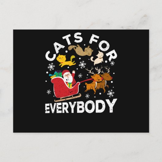 Cats for all Merry Christmas Cat Christmas ポストカード (正面)