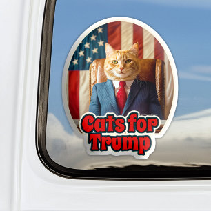 Cats for Donald Trump 2024デカールバンパー シール