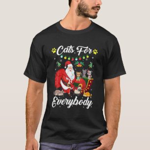 Cats For Everybodyクリスマスかわいい猫好き醜いS Tシャツ