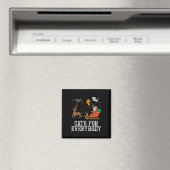 Cats For Everybodyクリスマス猫おもしろいクリスマス女性 マグネット (インサイチュ (食洗機))