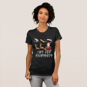 Cats For Everybodyクリスマス猫おもしろいクリスマス女性 Tシャツ (正面フル)