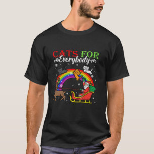 Cats For Everybodyクリスマス猫おもしろいクリスマス女性 Tシャツ