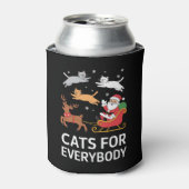 Cats For Everybodyクリスマス猫クリスマスサンタ 缶クーラー (缶正面)