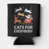 Cats For Everybodyクリスマス猫クリスマスサンタ 缶クーラー (正面)