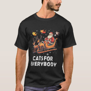 Cats For Everybody Christmas Cat おもしろいクリスマスMen Wo Tシャツ