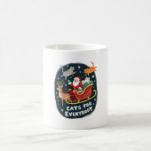 Cats For Everybody Christmas Cat Funny Xmas Women コーヒーマグカップ (中央)