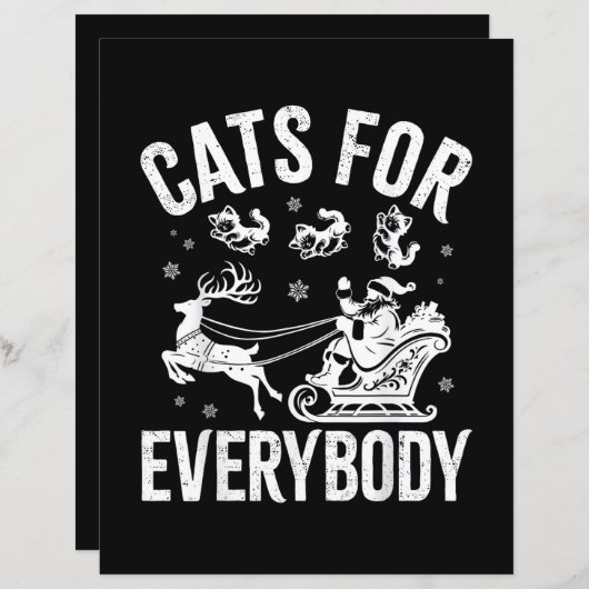 Cats For Everybody Funny Christmas Santa Cat Lover (正面/裏面)