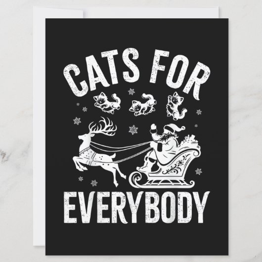Cats For Everybody Funny Christmas Santa Cat Lover (裏面)
