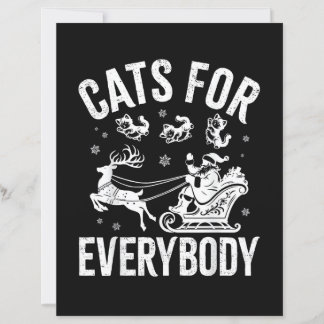Cats For Everybody Funny Christmas Santa Cat Lover