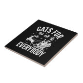 Cats For Everybody Funny Christmas Santa Cat Lover タイル (側面)