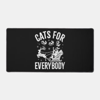 Cats For Everybody Funny Christmas Santa Cat Lover デスクマット