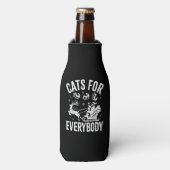 Cats For Everybody Funny Christmas Santa Cat Lover ボトルクーラー (ボトル正面)