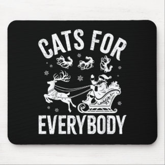 Cats For Everybody Funny Christmas Santa Cat Lover マウスパッド
