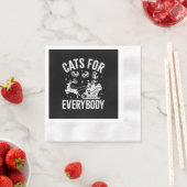 Cats For Everybody Funny Christmas Santa Cat Lover 縁ありカクテルナプキン (インサイチュ)