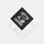 Cats For Everybody Funny Christmas Santa Cat Lover 縁ありカクテルナプキン (角)