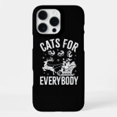 Cats For Everybody Funny Christmas Santa Cat Lover iPhoneケース (裏面)