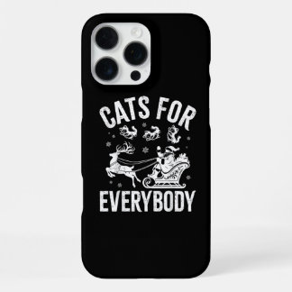 Cats For Everybody Funny Christmas Santa Cat Lover iPhone 16 Pro Maxケース