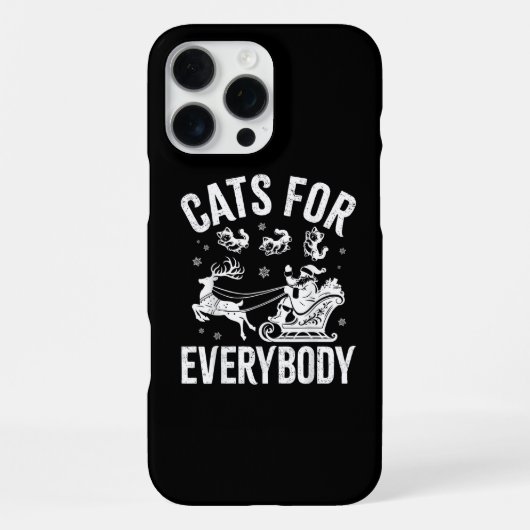 Cats For Everybody Funny Christmas Santa Cat Lover iPhoneケース (裏面)