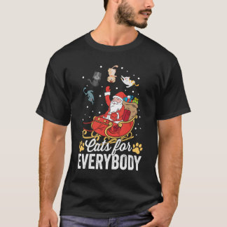 Cats For Everybody Santa Kitties Merry Tシャツ