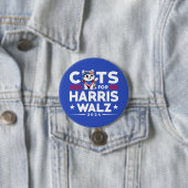 Cats for Harris Walz 2024選挙運動 缶バッジ (インサイチュ)