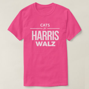 Cats for Harris Walz Tシャツ