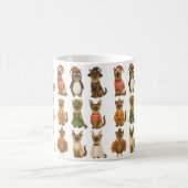 Cats for Holiday Seasons halloween valentine Xmas コーヒーマグカップ (中央)