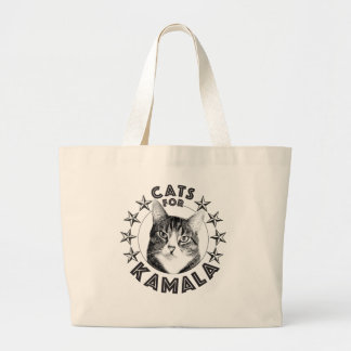 Cats for Kamala 2024 ラージトートバッグ
