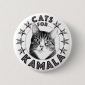 cats for KAMALA 2024 缶バッジ (正面)