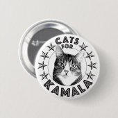 cats for KAMALA 2024 缶バッジ (正面&裏面)