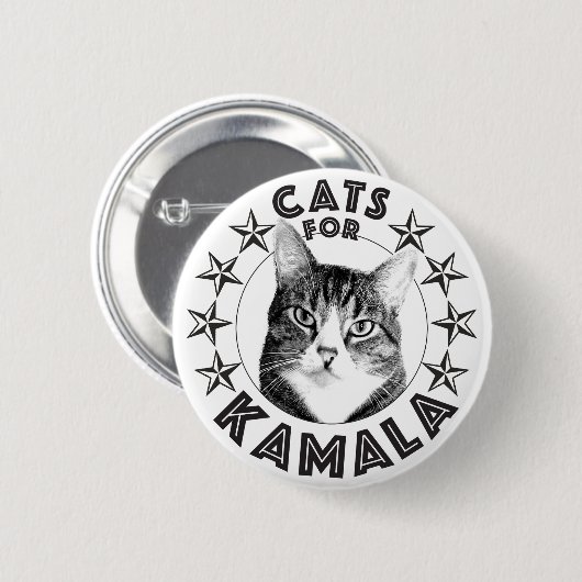 cats for KAMALA 2024 缶バッジ (正面&裏面)