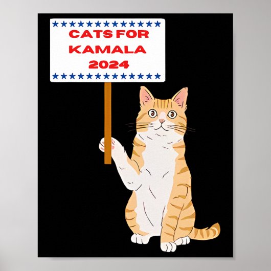 Cats For Kamala Harris 2024 Usa ポスター (正面)