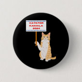 Cats For Kamala Harris 2024 Usa 缶バッジ (正面)