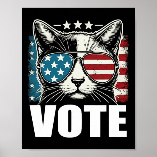 Cats For Kamala Harris Vote 2024 ポスター (正面)