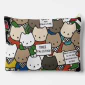 Cats for Palestine – Kawaii Cats for Justice アクセサリーポーチ (裏面)