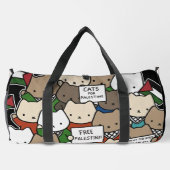 Cats for Palestine – Kawaii Cats for Justice ダッフルバッグ (裏面)
