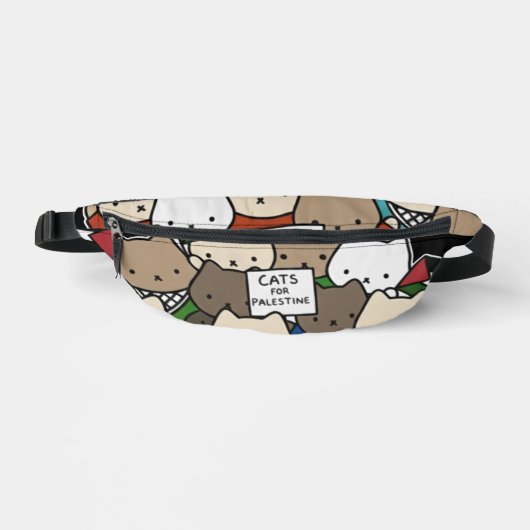 Cats for Palestine – Kawaii Cats for Justice ファニーパック (正面)