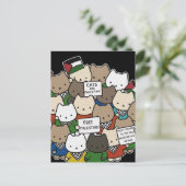 Cats for Palestine – Kawaii Cats for Justice ポストカード (スタンド正面)