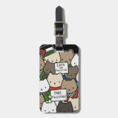 Cats for Palestine – Kawaii Cats for Justice ラゲッジタグ (正面縦)