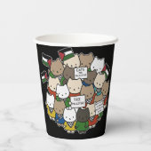 Cats for Palestine – Kawaii Cats for Justice 紙コップ (裏面)