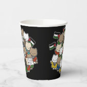 Cats for Palestine – Kawaii Cats for Justice 紙コップ (左)