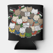 Cats for Palestine – Kawaii Cats for Justice 缶クーラー (裏面)
