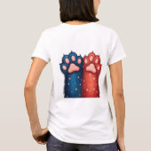 Cats for Trump pawsデザイン2024 Tシャツ (裏面)