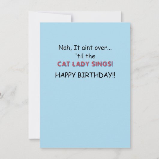 Cats! Fun Flat birthday card! カード (裏面)