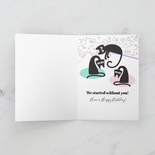 Cats! Funny! Cute Birthday Card カード (内部)