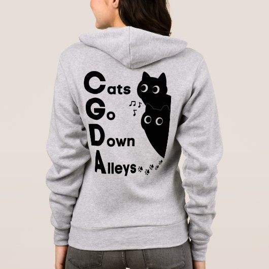 Cats Go Down Alleys CGDA 音楽理論 パーカ (裏面)