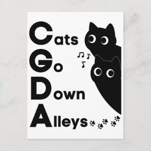 Cats Go Down Alleys CGDA 音楽理論 ポストカード