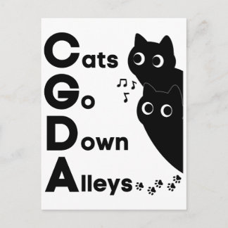 Cats Go Down Alleys CGDA 音楽理論 ポストカード