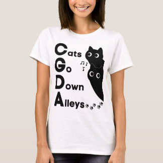 Cats Go Down Alleys CGDA 音楽理論 Tシャツ