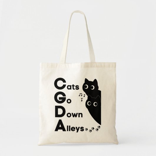 Cats Go Down Alleys CGDA Music Theory トートバッグ (正面)